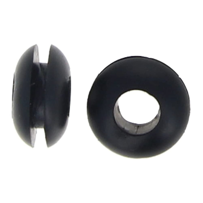 [AUSTRALIA] - Bettomshin 300Pcs 5mm Rubber Grommet 5mm Inner Dia Oil Resistant Armature Rubber Grommets for Wiring Cable Black 
