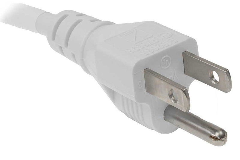 [AUSTRALIA] - Omnihil 8 Feet AC Power Cord Compatible with PRORECK Party 15 Portable 15-Inch 2000 Watt 2-Way Power ed PA Speaker System Power Supply - White 