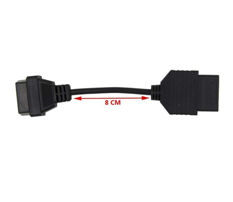 E-Car Connection 17 Pin to 16 Pin OBD OBDII Adapter Cable Male to Female Connect Cord for Toyota Camry Corolla Highlander Prius (Rectangle)