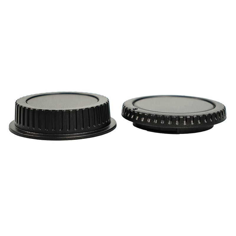 NIYI 2Sets, Camera Body Cap and Lens Rear Cap Kit, Compatible with Canon EFEF-S Mount DSLR Camera Rear Lens Protector Cover and Body Protector Set EF-S