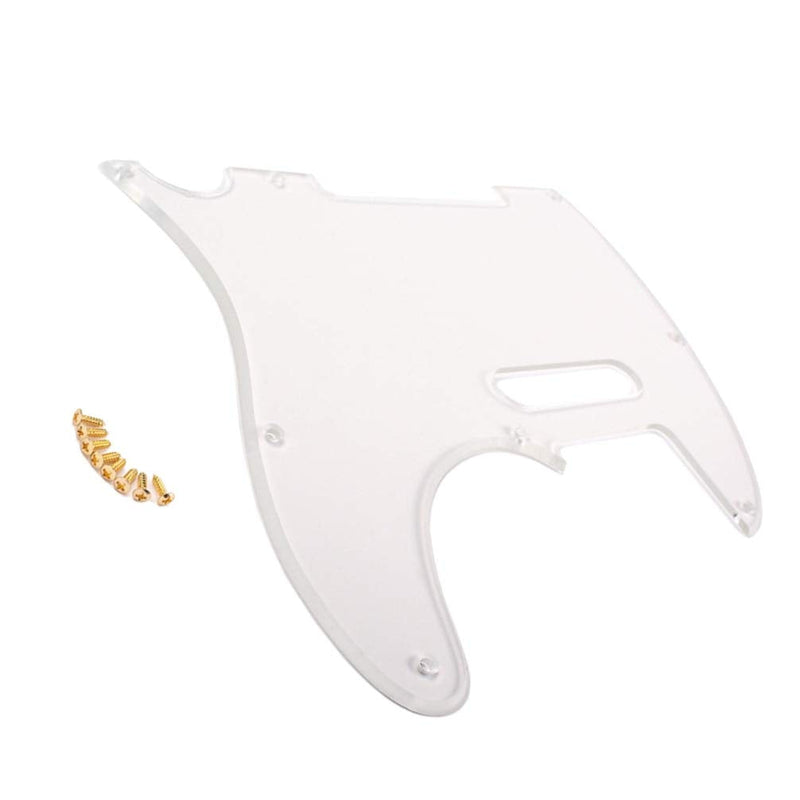 Milisten 1 Ply Clear Guitar Pickguard with Screws 8 Holes Guitar Pick Guard Scratch Plate for TL Tele Telecaster Electric Guitar