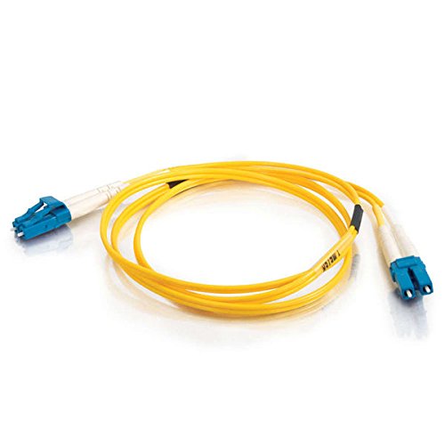 C2G/ Cables to Go 28758 OS2 Fiber Optic Cable - LC-LC 9/125 Duplex Single-Mode PVC Fiber Cable, Yellow (9.8 Feet, 3 Meters)