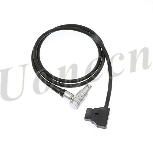 Uonecn Red Epic Scarlet Camera Power Cable D Tap to Right Angle 1B 6 Pin Female Flexible Thin Cord 39''