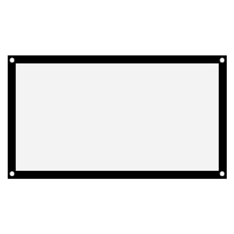 Projector Screen, 16:9 Thicken White Polyester Projector Curtain Non Crease Home Theater Foldable Projection Screen for Home Theater, Conference, Outdoor Camping Movie (40 inches) 40 inches