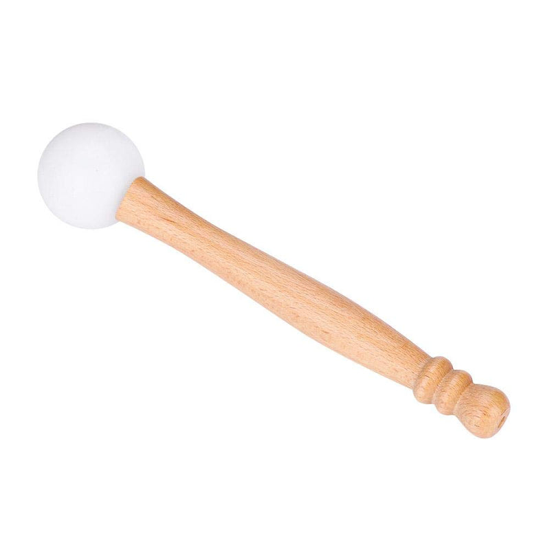 Singing Bowl Mallet & O-ring, Rubber Head Wood Handle Mallet Stick Rubber O-ring for Playing Crystal Singing Bowl