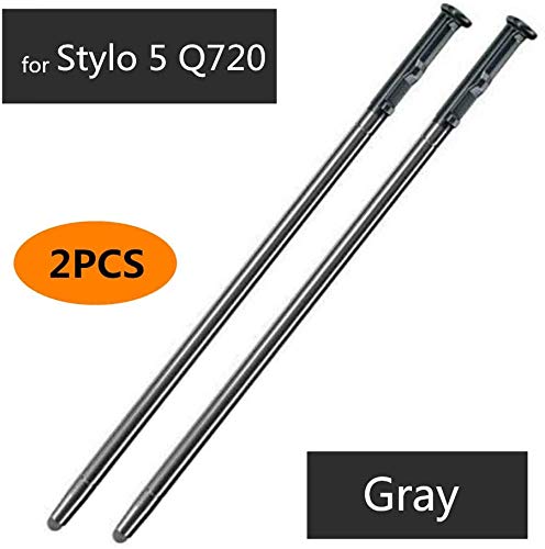 2PCS Stylo 5 Stylus Pen,Stylus Touch S Pen Replacement for LG Stylo 5 / Stylo 5+ Q720AM Q720VS Q720MS Q720PS Q720CS Q720MA (Platinum Gray) Platinum Gray