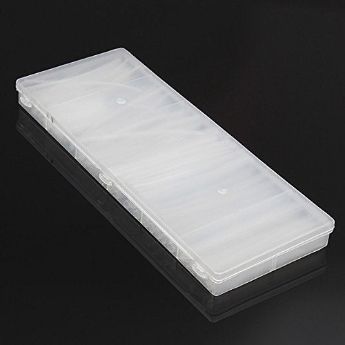 200pcs Clear Heat Shrink Tubing, Sopoby Wire Wrap Cable Sleeves, Assorted Tubes Kit, 6 Size φ1.5/2.5/3/5/6/10mm with Case (White)