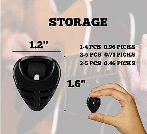 [AUSTRALIA] - PERFORMORE Guitar Pick Holder, Stick-on Holders Black Plastic with Adhesive Back, Easy to Attach on Guitar, Suitable for Acoustic Electric Guitar Bass Ukulele,10 Pcs Assorted Guitar Picks Included 