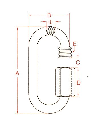 4 Pieces Stainless Steel 316 Quick Link 3/8" (10mm) Marine Grade