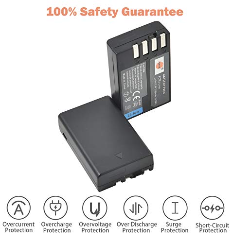 DSTE Replacement for 2X D-Li109 Li-ion Battery Compatible Pentax K-R K-30 K-50 K-500 KR K30 K50 K500 K-S1 K-S2 K-70 Camera