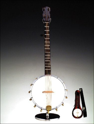 9"H Banjo with Case & Stand Replica Miniature Musical Music Instrument