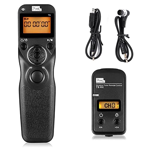 Pixel T9-DC0/DC2 LCD 2.4GHz Wired or Wireless Timer Remote Control for Nikon D300s, D3X, D3, D700, D300, D200，D7200, D7100, D7000, D550