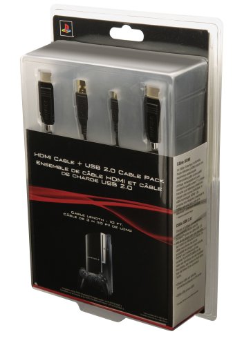 PS3 HDMI Cable + USB 2.0 Cable Pack