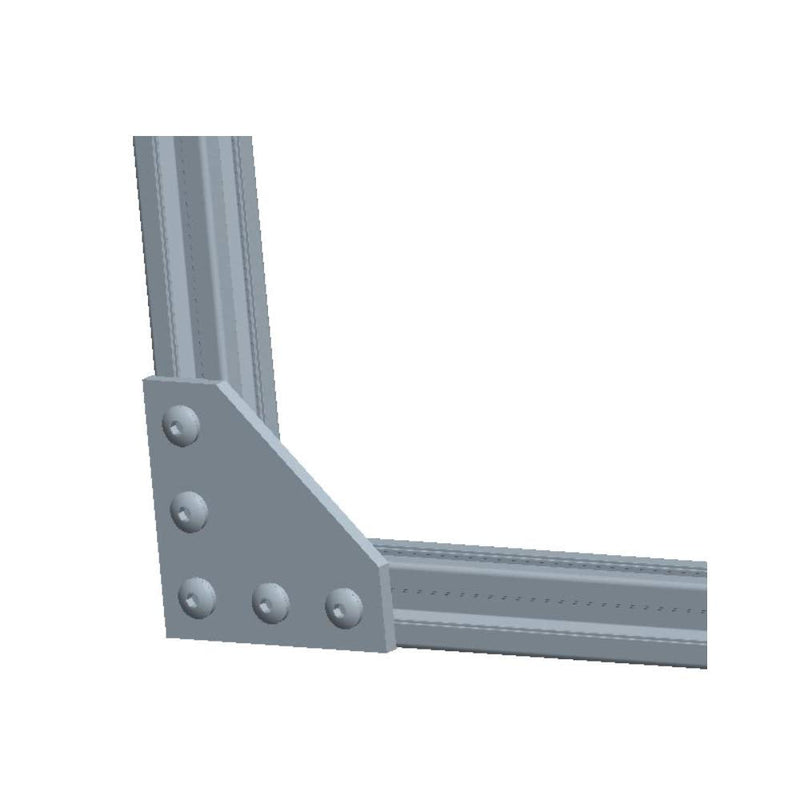 Befenybay 4PCS/Set Corner Bracket Plate with 20PCS M5x8mm Screws and 20PCS M5 T Nuts, 5-Hole Tee Outside Joining Plate for 2020 Series Aluminum Profile 3D Printer Frame (Silver L-4 with Screw) Silver L-4 with Screw