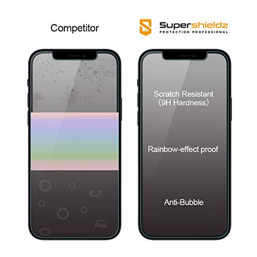 (2 Pack) Supershieldz Designed for iPhone 12 Pro Max (6.7 inch) Tempered Glass Screen Protector, Anti Scratch, Bubble Free