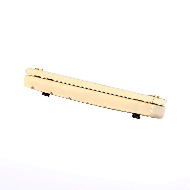 Dilwe 7 Strings Guitar Bridge Nut, Adjustable Brass Bridge Nut for 7 String Multiscale Electric Guitars Replacement Accessory (Golden)
