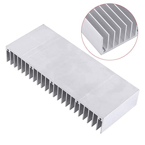 Aluminum Heat Sink Heatsink Module Cooler Fin for High Power Amplifier Transistor Semiconductor Devices with Dense 24 pcs Fins 5.9"x 2.3" x 0.98"1pc/ 150 mm (L) x 59mm (W) x 25mm (H)