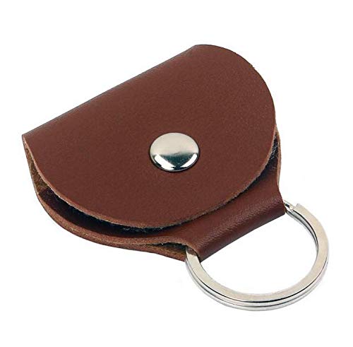 Guitar Pick holder Keychain Case,Black & Brown,Pack of 2