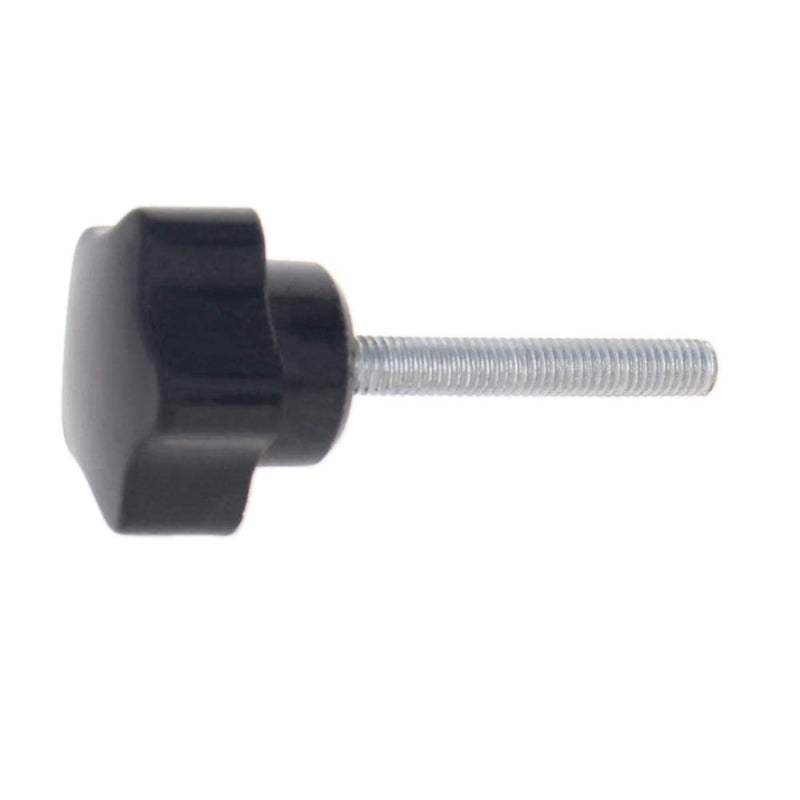 Othmro Black 6mm(M6) x 32mm Thread Replacement Star Hand Knob Tightening Screws 5Pcs