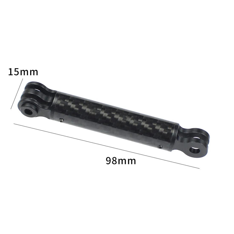 [AUSTRALIA] - FEICHAO Helmet Extension Arm Pole Mount Carbon Fiber Compatible with Gopro 9/MAX/8/7/6,Insta360 One R, DJI Osmo Action, EK7000 4K (98mm / 3.86in) 98mm / 3.86in 