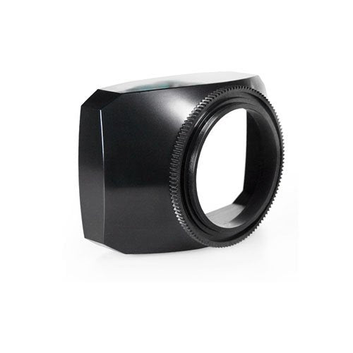 Mennon 77mm 16:9 Wide Angle Video Camera Screw Mount Lens Hood with White Balance Cap, Black