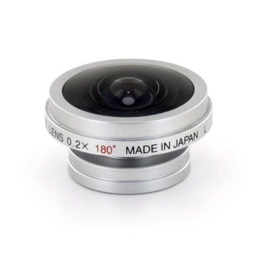 Zykkor Magnetic Lens (Silver) Fish Eye 0.2X Wide Angle 180 Degrees Professional High Def for Flip, Ultra Flip, Ultra Hd Flip, and Slide Hd Flip Video Cameras