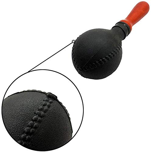 Percussion Maracas Shakers Rattles Sand Hammer Percussion Instrument with ABS Plastic Shells and Wooden Handles for Live Performances and Recording Sessions (Black) Black