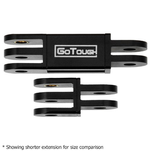 GoTough 45mm Black Extender Arm – Metal Straight Extension Arm Compatible with GoPro HERO3, HERO3+, HERO4, HERO5, HERO6, HERO7 2-Prong Mounting System - by Fotodiox Pro