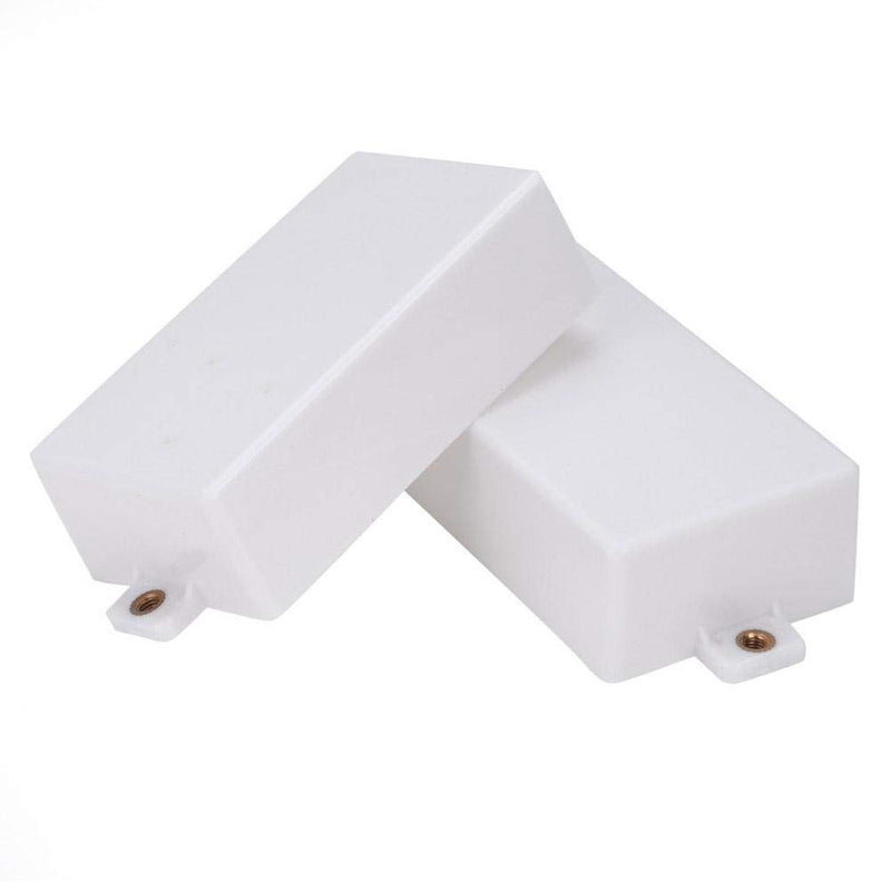 Bnineteenteam 2Pcs Guitar Humbucker Pickup Covers Humbucker Plastic Sealed Pickup Covers Electric Guitar Pickup Covers White