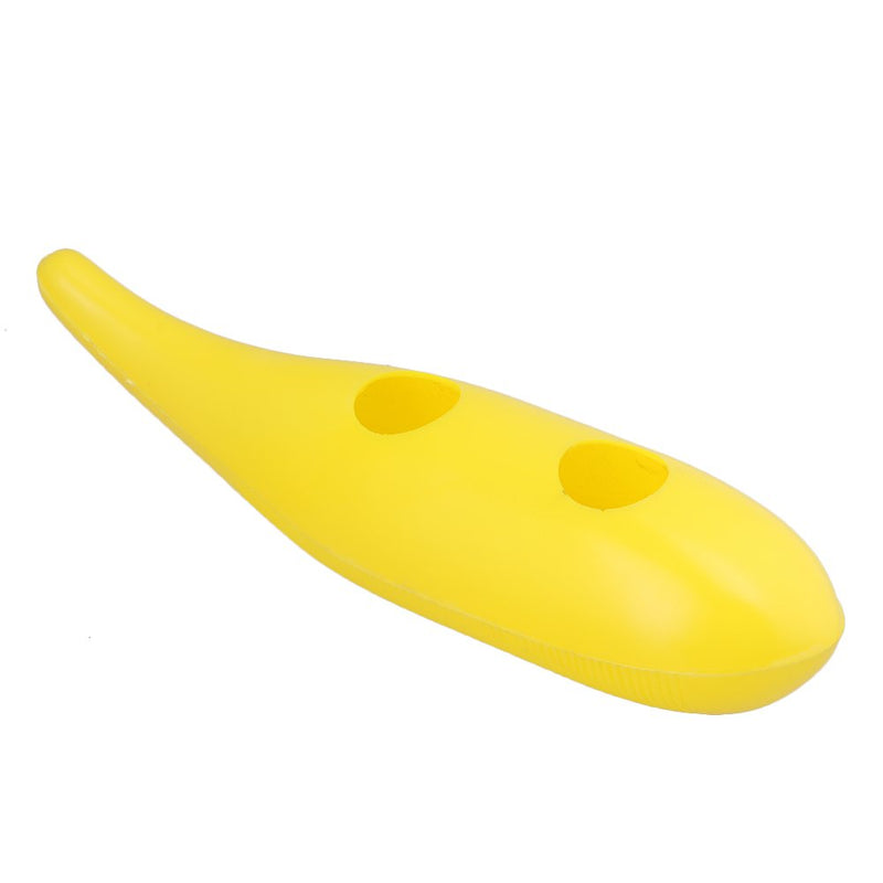 Mxfans 25x6cm Yellow Plastic Guiro with Metal Scraper Musical Learning Tool