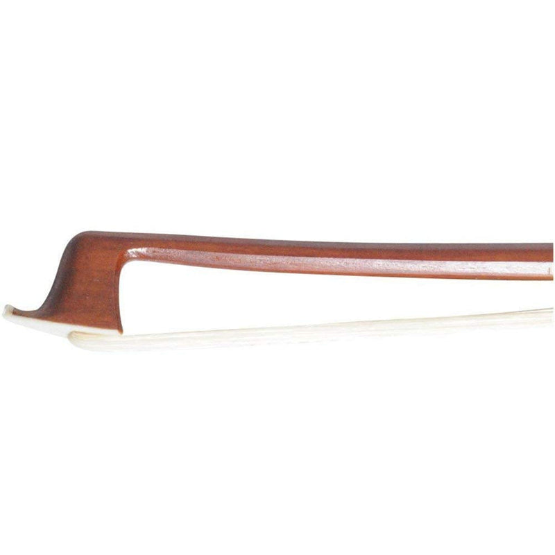 ADM 1/2 Half Size Well Balanced Brazilwood Violin Bow with Wood Stick, Horsehair, Ebony Frog with Pearl Eye and Pearl Slide, Nickel Silver Mounted