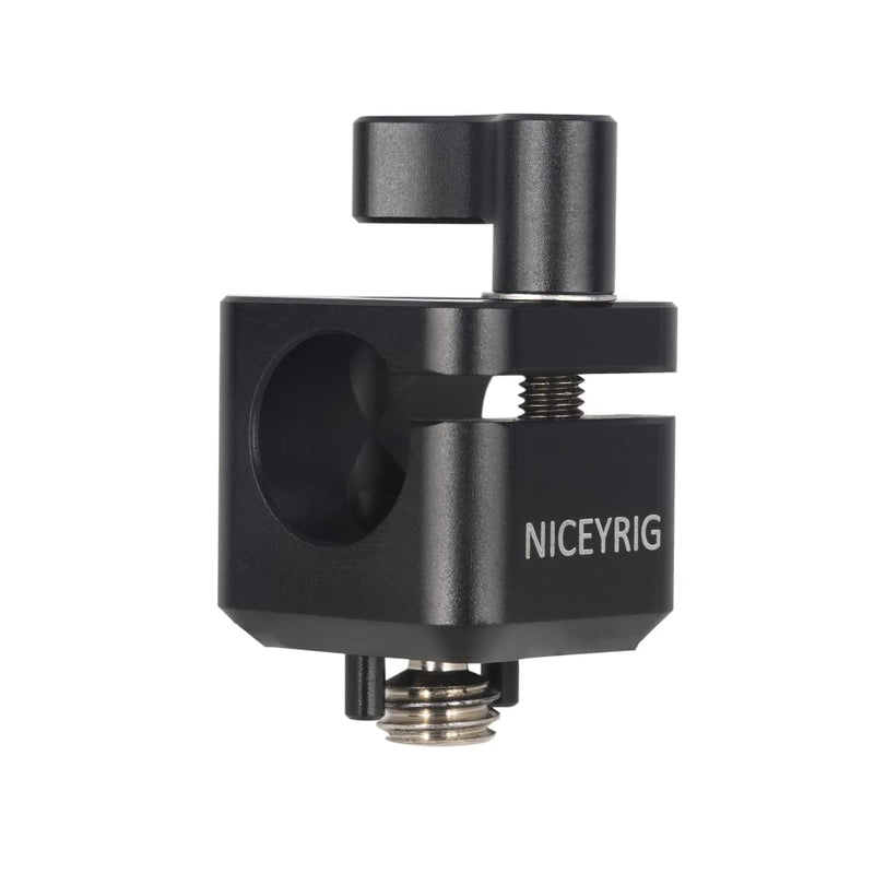 NICEYRIG 15mm Rod Holder to Cold Shoe Compatible with ARRI Thread Applicable for EVF Mount Follow Focus Microphone - 494