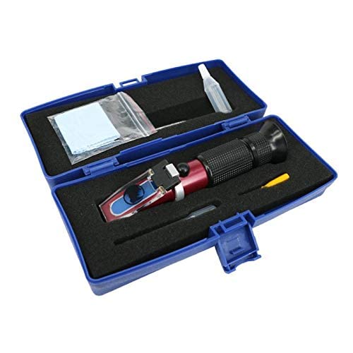 Rhino Wine Refractometer (0-25% Vol & 0-40% Brix) for Grape Wine Brewing, with Automatic Temperature Compensation, Teflon Coating