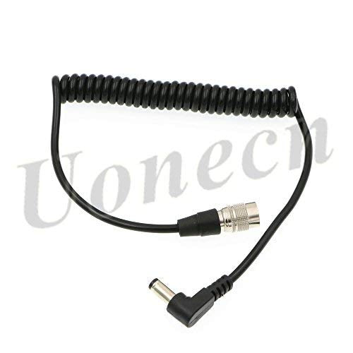 Sound Devices Spring Cable Right Angle DC to 4 pin hirose male Power Cable for ZOOM F8 for 688 644 633 Blackmagic Cinema camera 4k