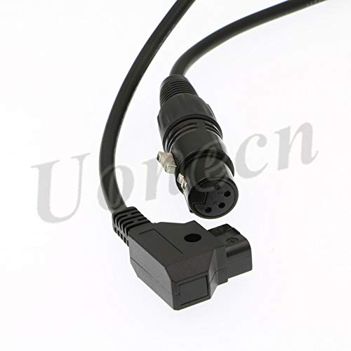 Uonecn Practilite 602 DSLR Camcorder Power Cable XLR 4 pin Female to D-tap Male for Sony F55 SXS Camera