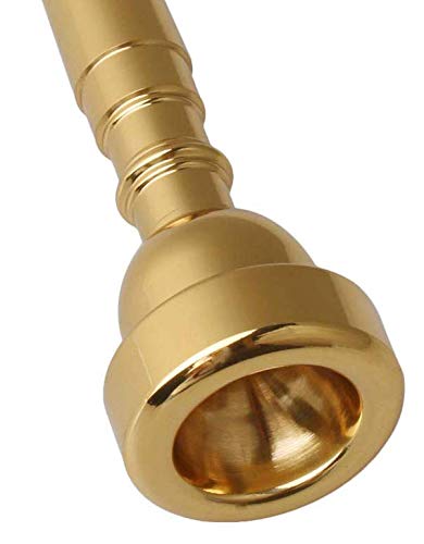 Liyafy 3pcs Bb Trumpet Mouthpiece 3C 5C 7C Classic Shape Replacement Trumpet Parts Gold Plated