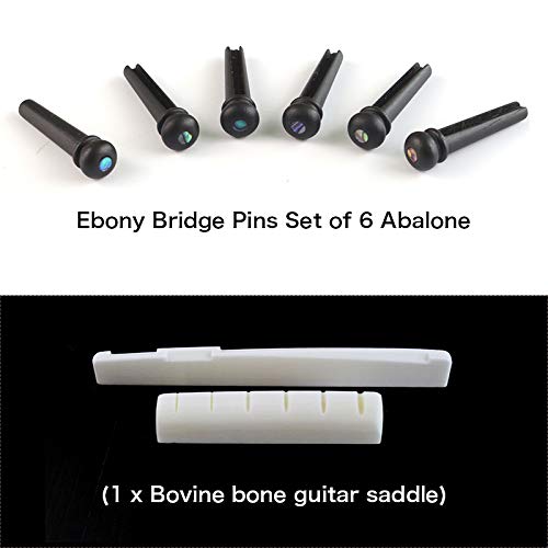 Guitar bridge pins-Comes with 6 pieces Ebony Ebony Bridge guitar pins