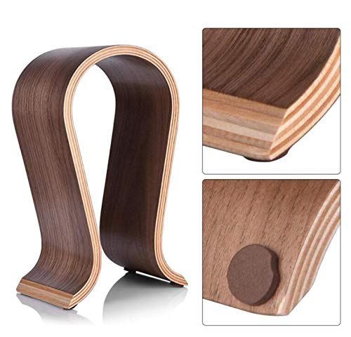 Alikeke Walnut Finish Wood Headphone Stand Arch Holder