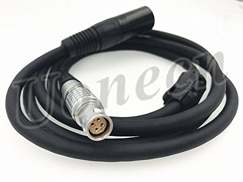 Uonecn Red Epic Scarlet Power Cable 6 pin Female to XLR 4 pin Male