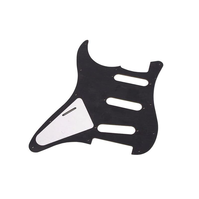 Alnicov SSS 11 Hole Strat Electric Guitar Pickguard for Standard Stratocaster Style Guitar Parts,3Ply Black