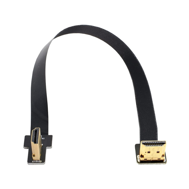 ChenYang CY Type A HDMI Male Upward Angled 90 Degree to HDMI Male Right Angled 90 Degree HDTV FPC Flat Cable 80CM for FPV HDTV Multicopter Aerial Photography 0.8M
