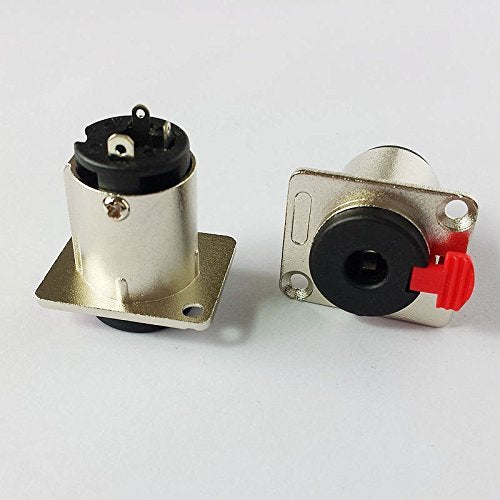 [AUSTRALIA] - CESS 6.35mm 1/4 Inch Female Stereo TRS Audio Socket Jack Connector Panel/Chassis Mount - 6.35mm Stereo Socket (2 Pack) 