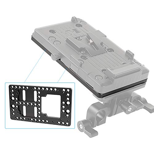 CAMVATE Aluminum Cheese Plate Battery Backboard Compatible with IDX P-V2 Quick Release V Mount Camera Plate - 2675