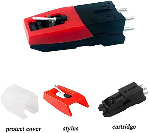 [AUSTRALIA] - 2 Pack Universal Record Player Cartridge, Replacement Vinyl Turntable Cartridge with Needle Stylus for Vintage LP for Record Player Phono Phonograph 