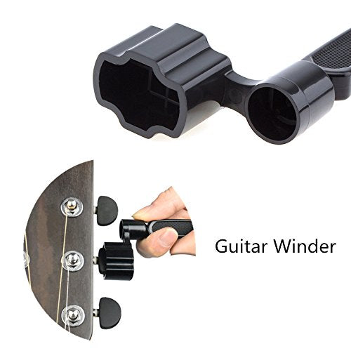 【Best Deals】OriGlam 3 IN 1 Multifunctional Guitar Tool Guitar String Winder + String Cutter + Pin Puller Instrument Accessories