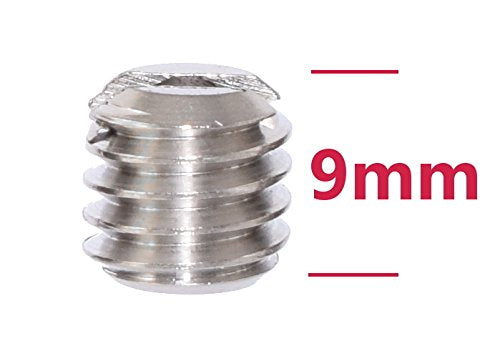 10 Pack Slotted Post 9mm Tripod Bushing 1/4" 3/8" Adapter Convertor Stainless Steel Desmond Screwdriver Slot