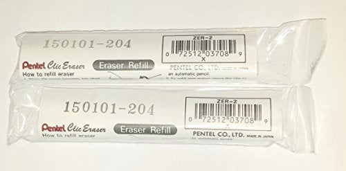 Pentel Refill Erasers for Clic Eraser, Contains 4 Erasers (ZER-2)
