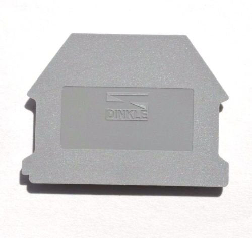 Dinkle DK4NC-S13110 DIN Rail Terminal Block End Cover for DK4N-S13110 Gray, Pack of 50