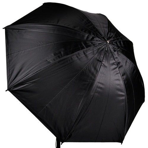 CowboyStudio 43in White Satin Umbrella with Reflective Silver Backing and Removable Black Cover 43 inch