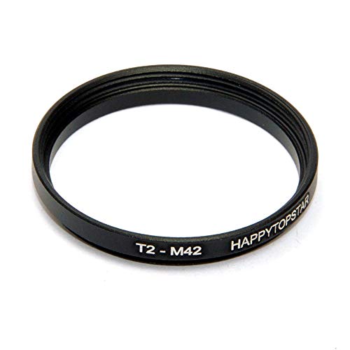 Metal T2 to M42 Male to Female 42mm to 42mm T2-M42 Step-Up Coupling Ring Adapter for Lens Filter
